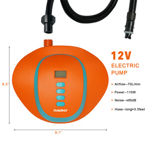 Elektrische Hochdruckpumpe für Paddleboards – batteriebetrieben