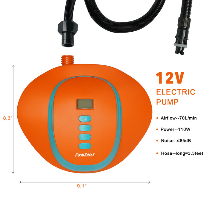 Elektrische Hochdruckpumpe für Paddleboards – batteriebetrieben