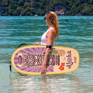 Aufblasbares Paddleboard-Bodyboard für Kinder - Gelbes Totem