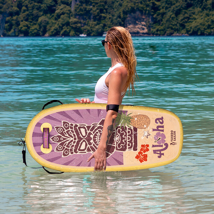 Aufblasbares Paddleboard-Bodyboard für Kinder - Gelbes Totem