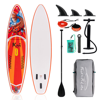 Aufblasbares Surf-Paddleboard 11'6" - Sup Koi Orange Farben