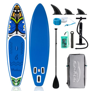 Aufblasbares Surf-Paddleboard 11' - Affe Blau