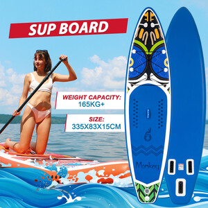 Aufblasbares Surf-Paddleboard 11' - Affe Blau