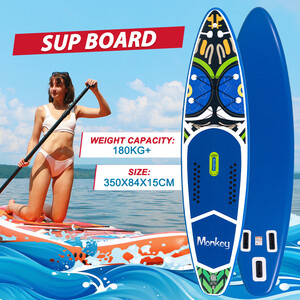 Aufblasbares Surf-Paddleboard 11'6" - Affe Blau