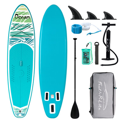 Aufblasbares Surf-Paddleboard 11' - Ozean Himmel Blau