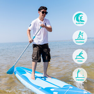 Aufblasbares Surf-Paddle-Board 11' - Blau