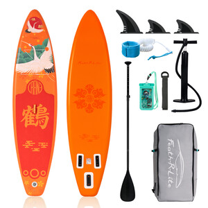 Aufblasbares Surf-Paddleboard 11' - Orange Farben Crane