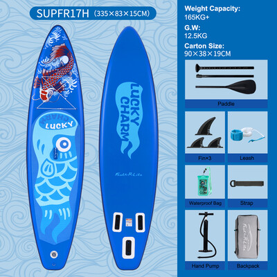 Aufblasbares Surf-Paddleboard 11' - Glückliches Blau